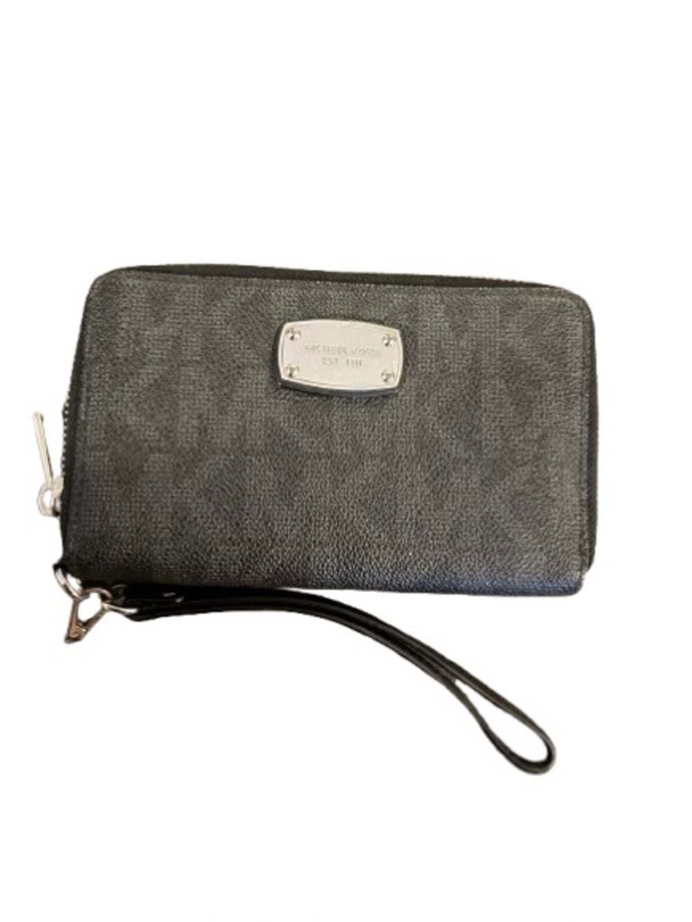 Michael Kors Black Jet Set Travel Zip Around Wristlet Wallet